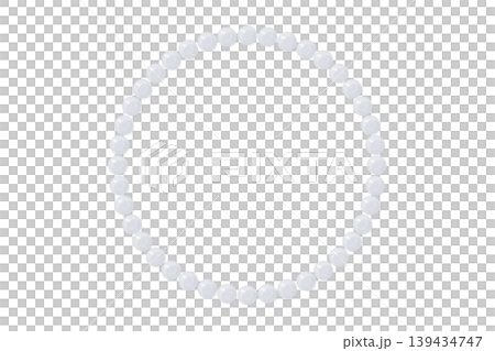 Silver pearl circular frame material 139434747