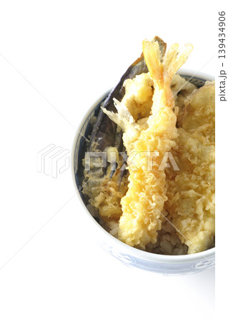 天丼を白背景で単品撮影 139434906