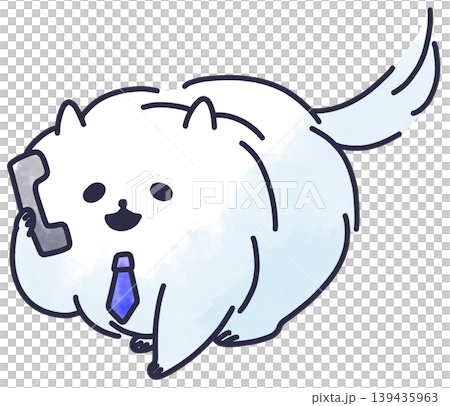 接電話的是一隻成年博美犬。 接電話的是一隻成年博美犬。 139435963