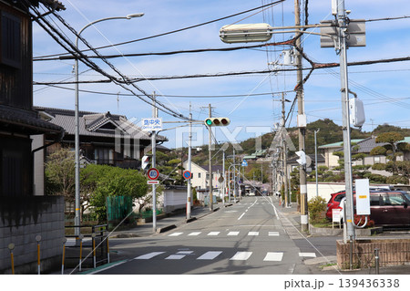 生石宝殿停車場線の住宅街風景(兵庫県高砂市) 生石宝殿停車場線の住宅街風景(兵庫県高砂市) 139436338