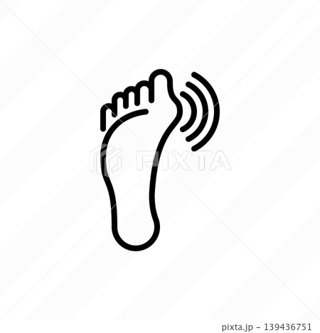 Gout arthritis on foot, joint inflammation thin line icon. Osteoarthritis. Gout arthritis on foot, joint inflammation thin line icon. Osteoarthritis. 139436751