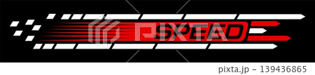 Race car, drift racing sport sticker or patch. Car road race championship emblem sticker, speed drive vector label. Rally racing competition tag or patch with white and red arrows and speed text Race car, drift racing sport sticker or patch. Car road race championship emblem sticker, speed drive vector label. Rally racing competition tag or patch with white and red arrows and speed text 139436865