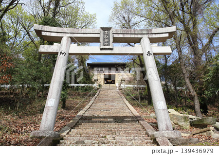 生石神社 東参道の石段と鳥居(兵庫県高砂市) 生石神社 東参道の石段と鳥居(兵庫県高砂市) 139436979