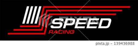 Race car, motocross competition sticker or patch. Motocross and speed drive competition label, racing championship decal vector sticker. Car race motorsport club emblem patch with white and red lines Race car, motocross competition sticker or patch. Motocross and speed drive competition label, racing championship decal vector sticker. Car race motorsport club emblem patch with white and red lines 139436988