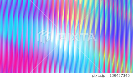 Neon Gradient Ribbed Glass Background Neon Gradient Ribbed Glass Background 139437340
