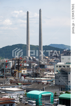 日本の山口県周南市のコンビナートのとても美しい風景 139437691