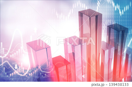 Finance background with abstract Growth graph chart 139438133