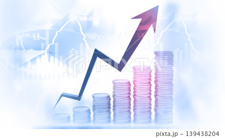 Finance background with abstract Growth graph chart Finance background with abstract Growth graph chart 139438204