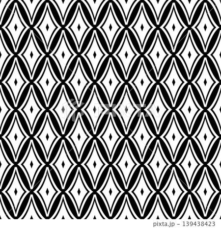 Seamless Geometric Black and White Diamonds Pattern. Seamless Geometric Black and White Diamonds Pattern. 139438423