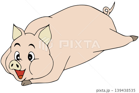 愉快な動物イラスト☆ブタさん 139438535