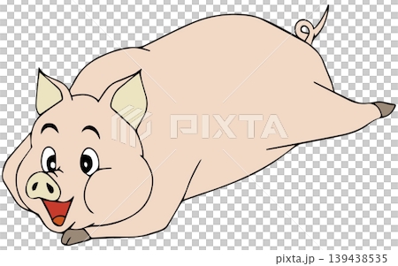 愉快な動物イラスト☆ブタさん 139438535