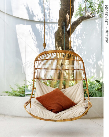 An Indoor hanging chair swing 139438684