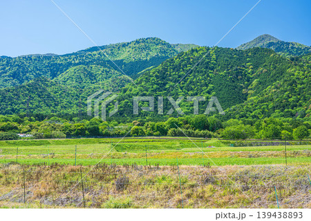 湖西地方比良の田園風景　滋賀県大津市 139438893
