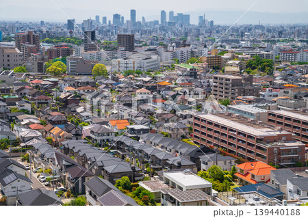 名古屋の街並み、平和公園アクアタワーからの眺め〈愛知県名古屋市〉 139440188