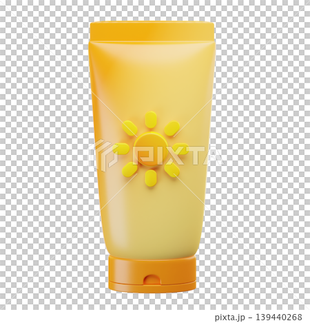 3D Icon Summer. sunblock or sunscreen Isolated on transparent background. 3D illustration. High resolution 3D Icon Summer. sunblock or sunscreen Isolated on transparent background. 3D illustration. High resolution 139440268