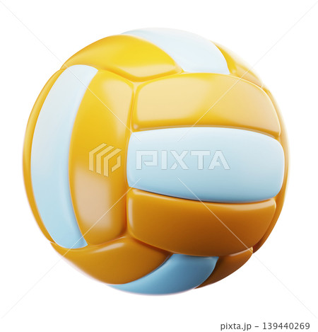3D Icon Summer. volleyball. Isolated on transparent background. 3D illustration. High resolution 139440269