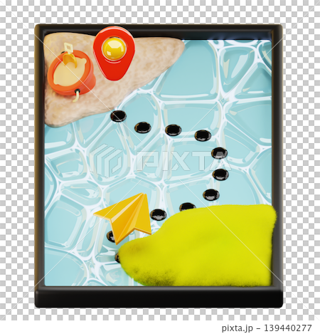 3D Icon Summer. map. Isolated on transparent background. 3D illustration. High resolution 3D Icon Summer. map. Isolated on transparent background. 3D illustration. High resolution 139440277