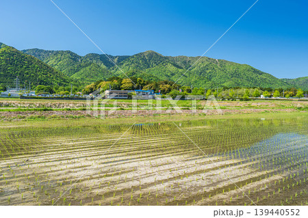 湖西地方比良の田園風景　滋賀県大津市 139440552