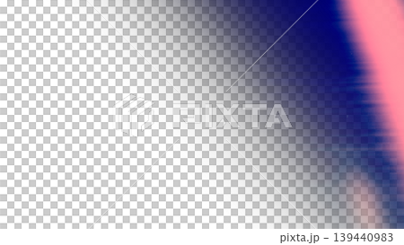 Abstract blue and pink light leak with soft glowing edges on transparent checkerboard background for cinematic video overlays. Concept of modern digital art atmosphere 139440983