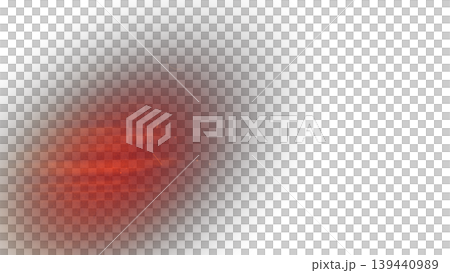 Abstract red glowing light spot overlay with subtle texture on transparent background. Ideal alpha channel matte for dramatic cinematic scenes, visual effects, and modern digital art. 139440989
