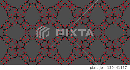 pattern of red circles black lines on dark gray pattern of red circles black lines on dark gray 139441157