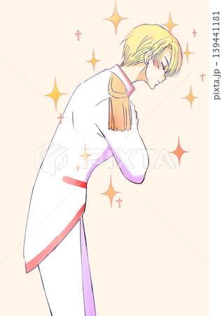 お辞儀する王子様　キラキラ 139441181