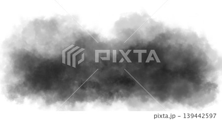Black smoke or fog cloud texture on white background, abstract dark mist or dust overlay for design and editing Black smoke or fog cloud texture on white background, abstract dark mist or dust overlay for design and editing 139442597