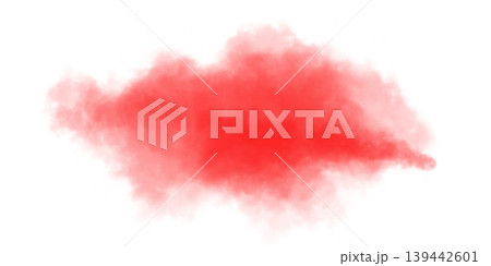 Red smoke or cloud texture on white background, abstract mist or dust explosion effect for design and digital editing Red smoke or cloud texture on white background, abstract mist or dust explosion effect for design and digital editing 139442601