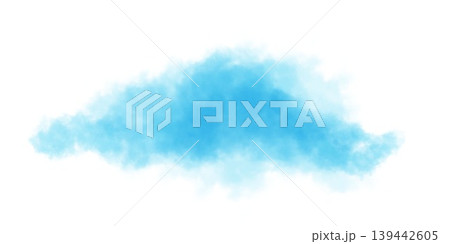 Blue smoke or fog cloud isolated on white background for digital effects, compositing, or abstract design Blue smoke or fog cloud isolated on white background for digital effects, compositing, or abstract design 139442605