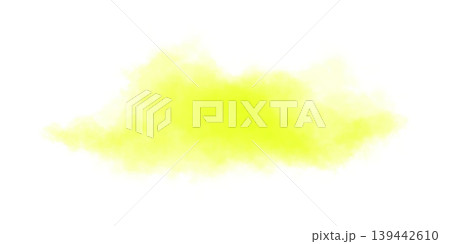 Yellow watercolor cloud on white background, abstract artistic element for design, template, background or banner Yellow watercolor cloud on white background, abstract artistic element for design, template, background or banner 139442610