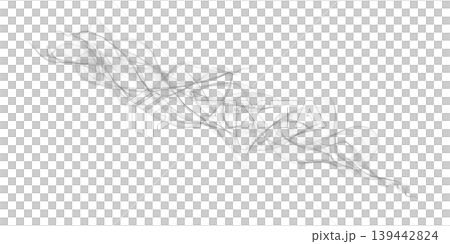 Abstract black smoke wave on white background, isolated digital design element for creative projects and backgrounds. 139442824
