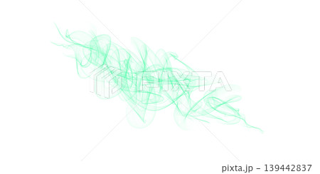Abstract green smoke swirl on white background, isolated flowing shape for design, overlay effects, digital art, or motion graphics. Abstract green smoke swirl on white background, isolated flowing shape for design, overlay effects, digital art, or motion graphics. 139442837