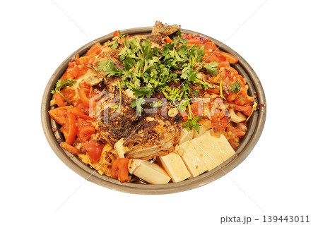 Tomato Tofu Dried Pot Fish (Grilled Fish) Gourmet Refinement Picture 139443011