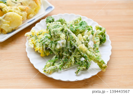 旬の山菜 こごみの天ぷら 旬の山菜 こごみの天ぷら 139443567