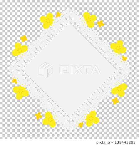 油菜花鑽石蕾絲邊框 油菜花鑽石蕾絲邊框 139443885