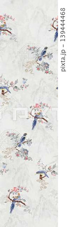 Collection of soft muted botanical and floral seamless patterns 139444468