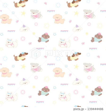 Collection of soft muted botanical and floral seamless patterns 139444486