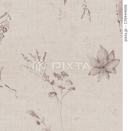 Collection of elegant muted floral and botanical seamless patterns 139444606