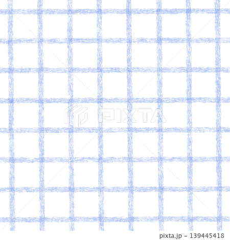 カサカサしたタッチの手描きチェック背景 水色 カサカサしたタッチの手描きチェック背景 水色 139445418