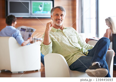 Relax, director and portrait of business man in startup agency for creative, manager and designer. Professional, consultant and advisor with face of mature employee in office for entrepreneur career Relax, director and portrait of business man in startup agency for creative, manager and designer. Professional, consultant and advisor with face of mature employee in office for entrepreneur career 139445693