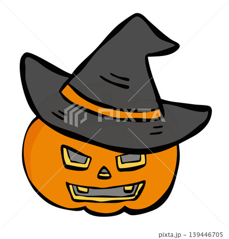 ハロウィン素材・デザインパーツ　ジャックオーランタン 139446705