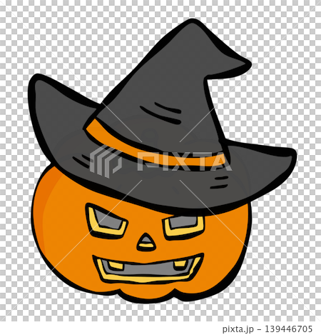 ハロウィン素材・デザインパーツ　ジャックオーランタン 139446705