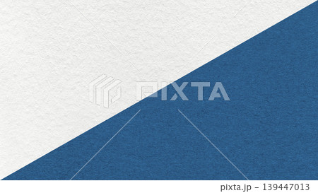 White paper texture two color background with cobalt blue diagonal split and copy space for template, banner, presentation 139447013