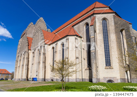 Grundtvig Church facade in Copenhagen Denmark Grundtvig Church facade in Copenhagen Denmark 139447475