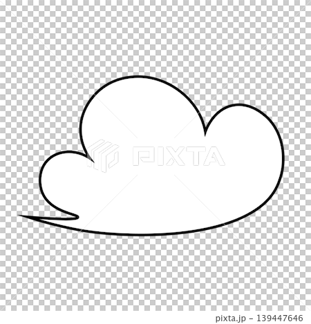 簡單的雲朵形對話框插圖素材(白色背景) 簡單的雲朵形對話框插圖素材(白色背景) 139447646