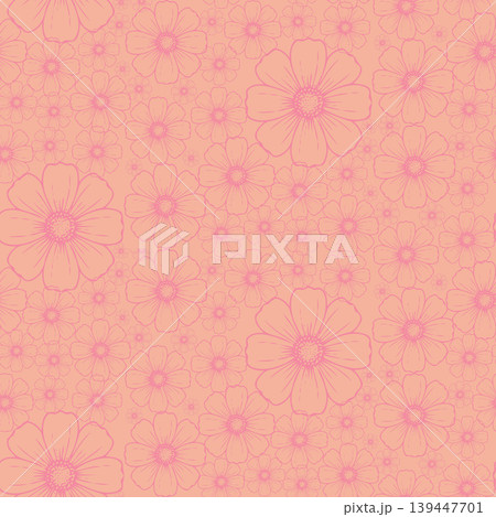 Seamless Pink Floral Pattern Background Seamless Pink Floral Pattern Background 139447701