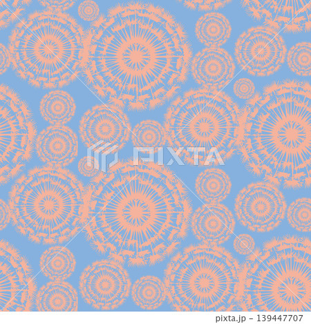 Intricate blue and orange mandala background Intricate blue and orange mandala background 139447707
