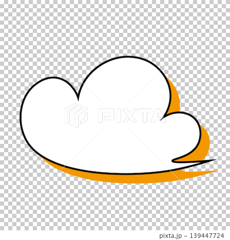 簡單的雲朵形對話框插圖素材(白色背景) 簡單的雲朵形對話框插圖素材(白色背景) 139447724