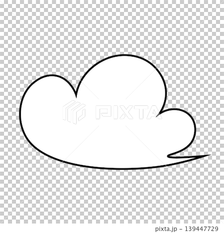 簡單的雲朵形對話框插圖素材(白色背景) 簡單的雲朵形對話框插圖素材(白色背景) 139447729