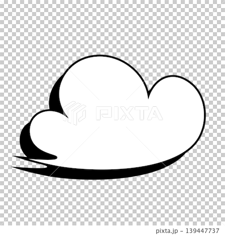 簡單的雲朵形對話框插圖素材（白色背景） 139447737